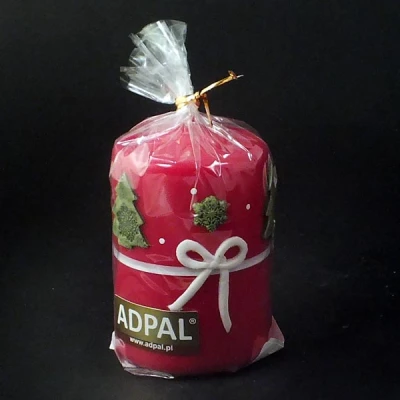 ADPAL-ŚWIECA KLUBOWA KL-3 ŚWIĄTECZNY PREZENT LAKIER CZERWONA