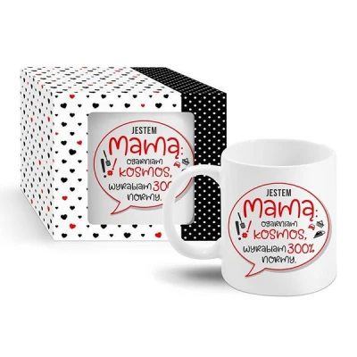 BG-KUBEK BOSS 300ML *JESTEM MAMĄ OGARNIAM KOSMOS,WYRABIAM 300% NORMY*