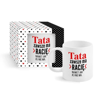 BG-KUBEK BOSS 300ML *TATA ZAWSZE MA RACJĘ*