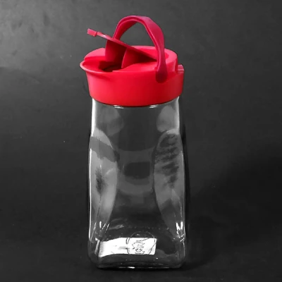 CH-SŁÓJ KWADRAT SZKLANY Z KOLOROWA POKRYWA 1,5L 2628