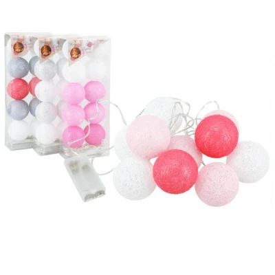 EM-LAMPKI *COTTON BALLS* 10 LED KOLOR MCL115