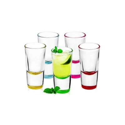 GLA-6 KIELISZKÓW *LUFA KOLOROWE DNO*