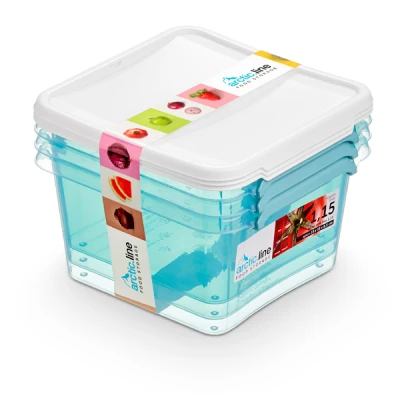 KPL. 3-POJEMNIKÓW  *ARCTIC.LINE* 1,15L KWADRAT Z/P 3812