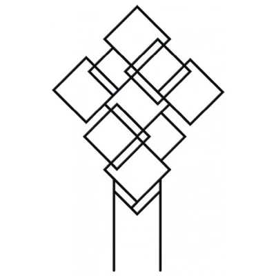 PODPÓRKA DO ROŚLIN KWADRATY CZARNY