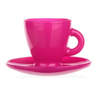 GLA-KPL. FILIŻANKA+SPODEK 85ML MAGENTA