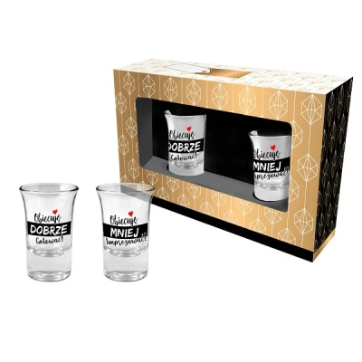 BG-ZESTAW 2 KIELISZKÓW 35ML *ZGRANY DUET*