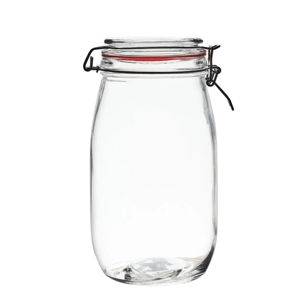 TAD-SŁOIK SZKLANY *MILON* 1,5L POKRYWA SZKLANA KLIPS