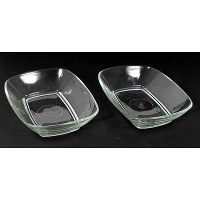 ZESTAW 2 SALATERKI MISKI SZKLANE KOMPLET PRZEZROCZYSTE 230ml