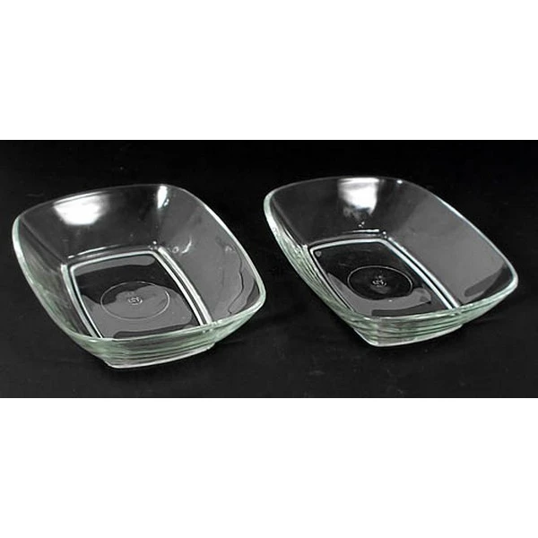 ZESTAW 2 SALATERKI MISKI SZKLANE KOMPLET PRZEZROCZYSTE 230ml
