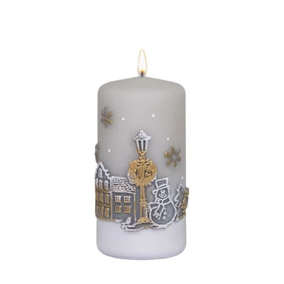 ADPAL-ŚWIECA KLUBOWA KL-4 120/58 CHRISTMAS CITY LAKIER MATOWA JASNY POPIEL