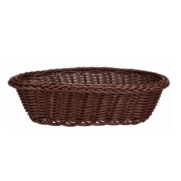 AS-KOSZYK OWAL POLIRATTAN 24X17CM NATURALNY ASG40013