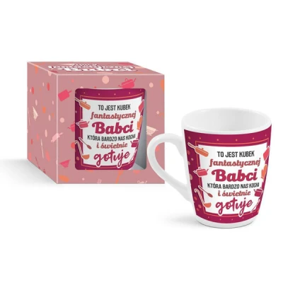 BG-KUBEK BARYŁKA 300ML *BABCIA KTÓRA ŚWIETNIE GOTUJE*