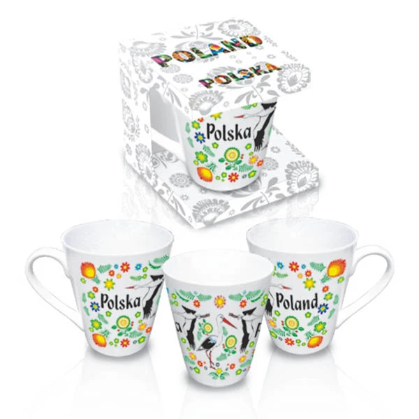 BG-KUBEK SKOŚNY FOLK*BOCIAN*