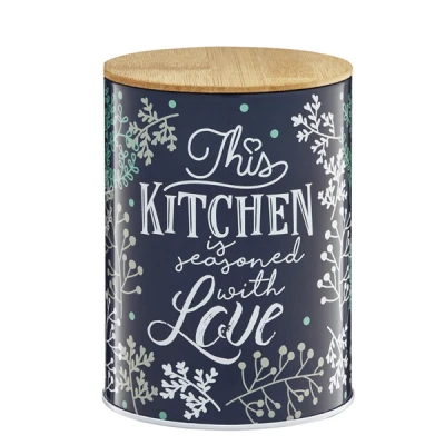 DAJ-PUSZKA Z POKRYWĄ BAMBUSOWĄ 1,2L GRANATOWA 29593