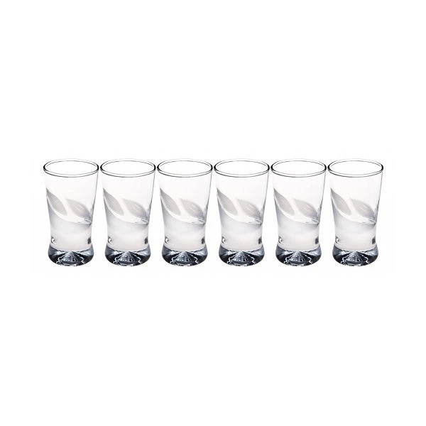 GLA-6 KIELISZKÓW X 25ML LISTKI PIASKOWE