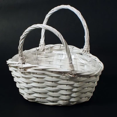 DM-KOSZ WIKLINOWY Z USZAMI BIAŁY DM15103/3 MAŁY