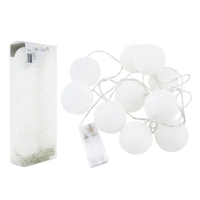 EM-LAMPKI *COTTON BALLS* 10 LED BIAŁE MCL103