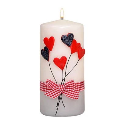 AD-ŚWIECA PIEŃKOWA 150/70 HEARTS MATOWA BIAŁY/JASNY POPIEL