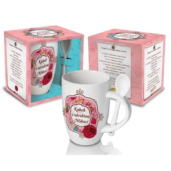 BG-KUBEK Z ŁYŻECZKĄ *MIŁOŚĆ*
