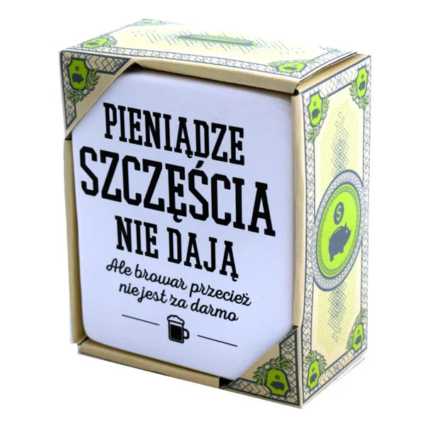 BG-SKARBONKA KOSTKA *PIENIĄDZE SZCZĘŚCIA...*