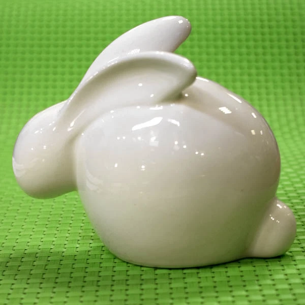 CER-ZAJĄC KULKA NISKI *SZKLIWO ECRU* C-613SZ