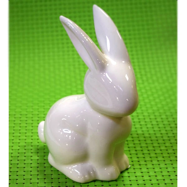 CER-ZAJĄC SIEDZĄCY *SZKLIWO ECRU* C-750SZ