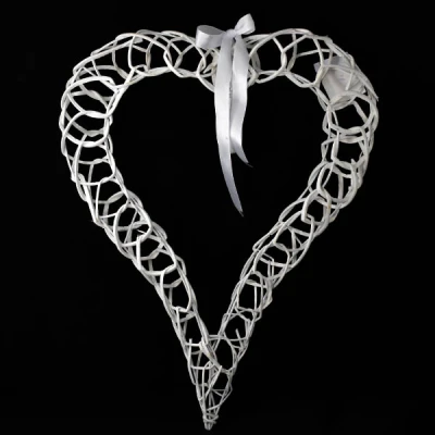 DM-DEKORACJA WIKLINOWA SERCE AŻUR XL HP271