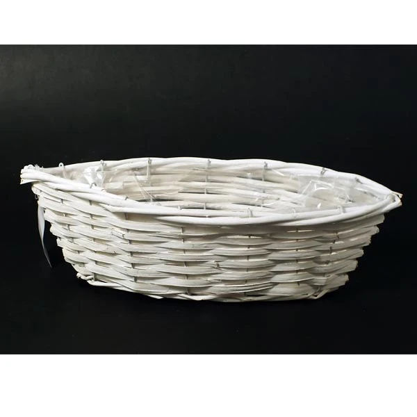 DM-KOSZYK *ŁÓDKA* WIKLINOWY BIAŁY 15186/2 ŚREDNIA