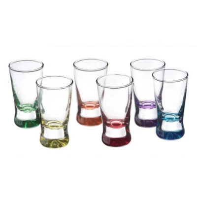 GLA-6 KIELISZÓW *X KOLOROWE DNO*