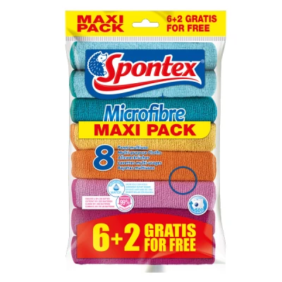 SPON-KPL. ŚCIEREK MIKROFIBRA *6+2*  MAXI PACK