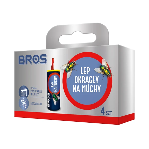 BROS-*4 PAK* LEP OKRĄGŁY NA MUCHY *4-PAK*