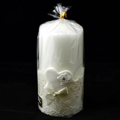 ADPAL-ŚWIECA KLUBOWA KL-5 *SERCE W KORONCE* MAT BIAŁA