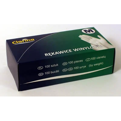 AKU-RĘKAWICE WINYLOWE *M* /100/