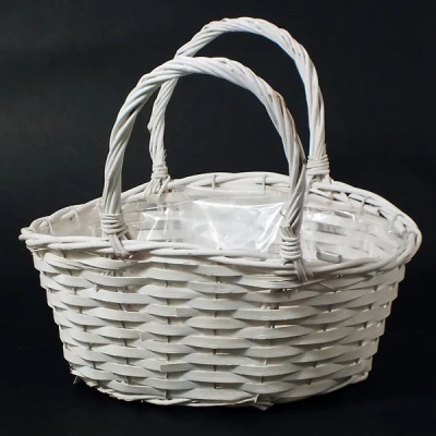 DM-KOSZ WIKLINOWY Z USZAMI BIAŁY DM15103/2 ŚREDNI