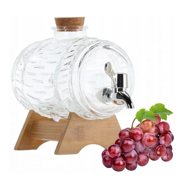 CH-BECZUŁKA SZKLANA Z KRANEM 1L 5704