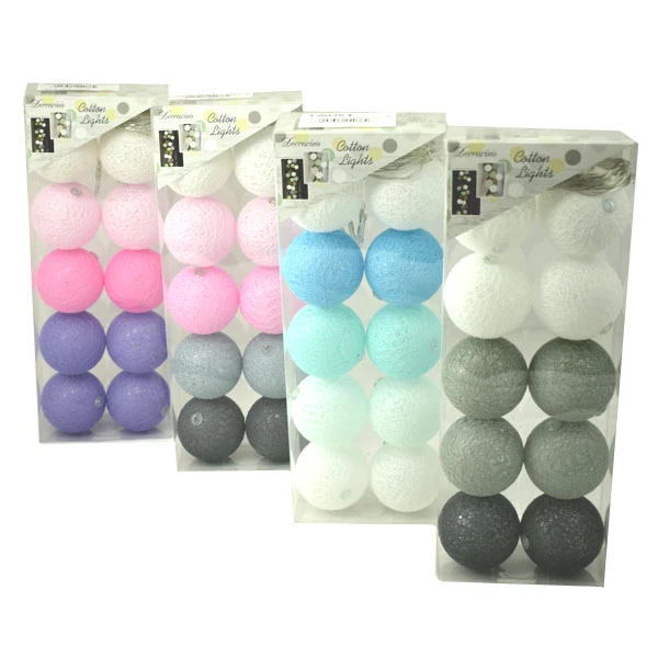 EM-LAMPKI *COTTON BALLS* 10 LED KOLOR PMIL-105