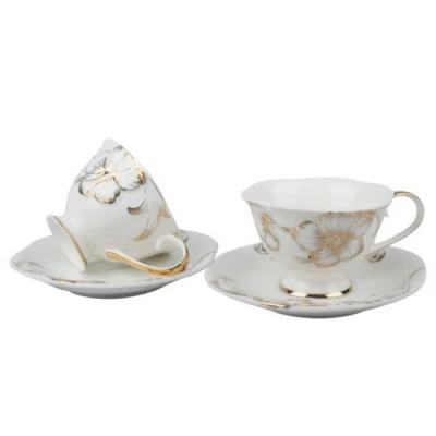 VERONI-KPL.2 FILIŻANKI+SPODKI *SCARLET* 44381