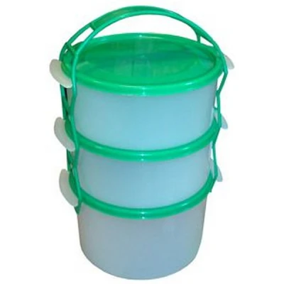 MENAŻKA PLASTIKOWA OBIADOWA POJEMNIK NA ŻYWNOŚĆ 3 CZĘŚCIOWY Z UCHWYTEM