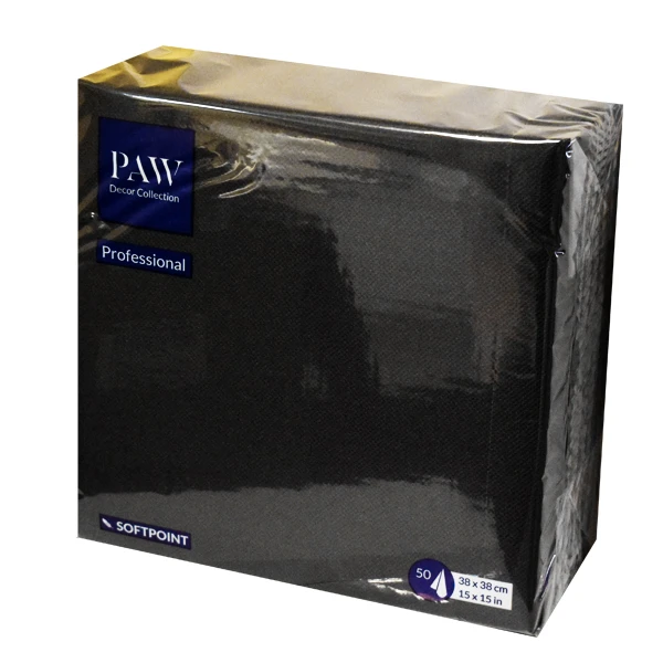 PAW-SERWETKI 38X38 SOFTPOINT UNICOLOR BLACK PUND000018