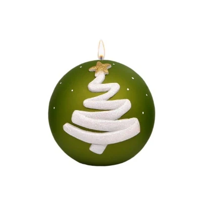 ADPAL-ŚWIECA KULA K-4 FI-100  MEGIC TREE METALIK PÓŁMAT OLIWKA