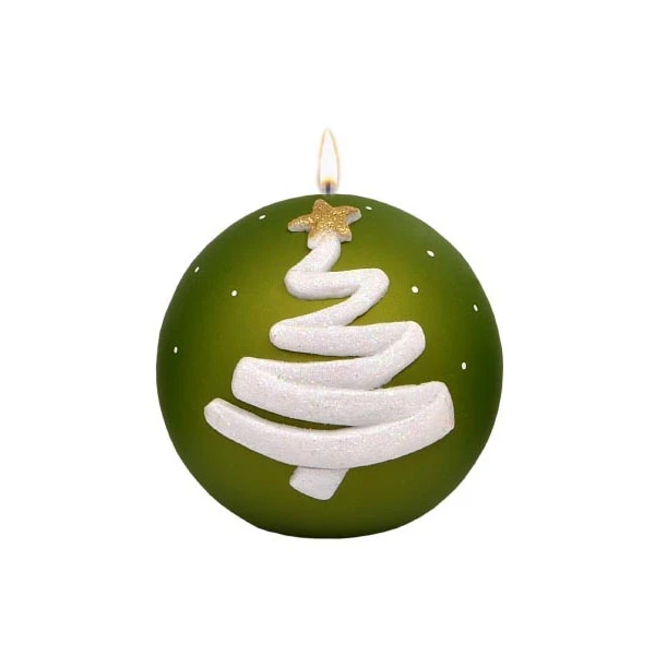 ADPAL-ŚWIECA KULA K-4 FI-100  MEGIC TREE METALIK PÓŁMAT OLIWKA