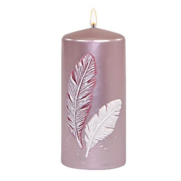 AD-ŚWIECA PIEŃKOWA 150/70 PIÓRKO METALIK PUDROWY RÓŻ