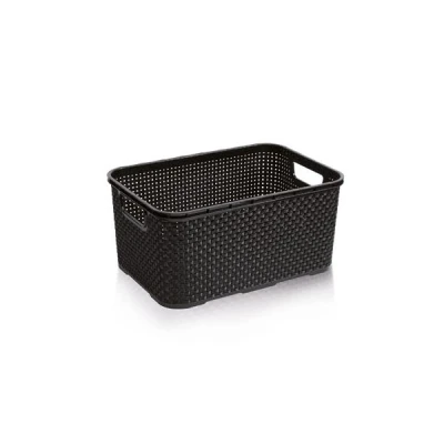 KOSZYK RATANOWY RATTAN KOSZ PUDEŁKO POJEMNIK PLASTIKOWY 10L ORGANIZER