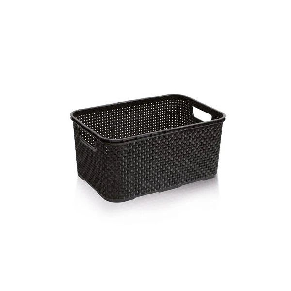 KOSZYK RATANOWY RATTAN KOSZ PUDEŁKO POJEMNIK PLASTIKOWY 10L ORGANIZER