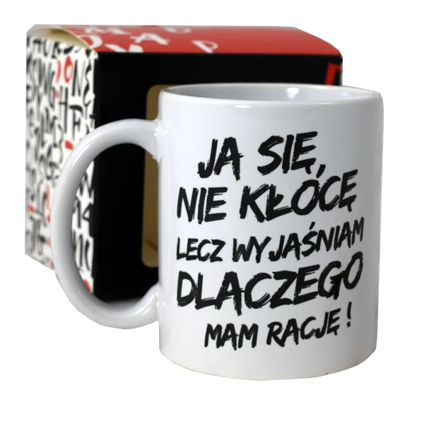 CF-KUBEK BOSS 300ML *JA SIĘ NIE KŁUCĘLECZWYJAŚNIAM DLACZEGO MAM RACJĘ*