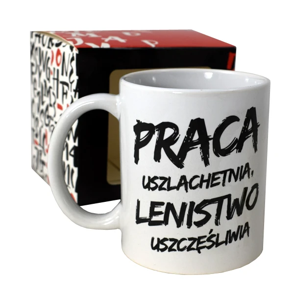 CF-KUBEK BOSS 300ML *PRACA USZLACHETNIA, LENISTWO USZCZĘŚLIWIA*