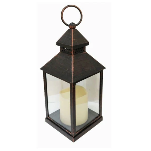 TOM-LATARNIA LED 10,5*10,5*24CM LRN06 BR BRĄZ