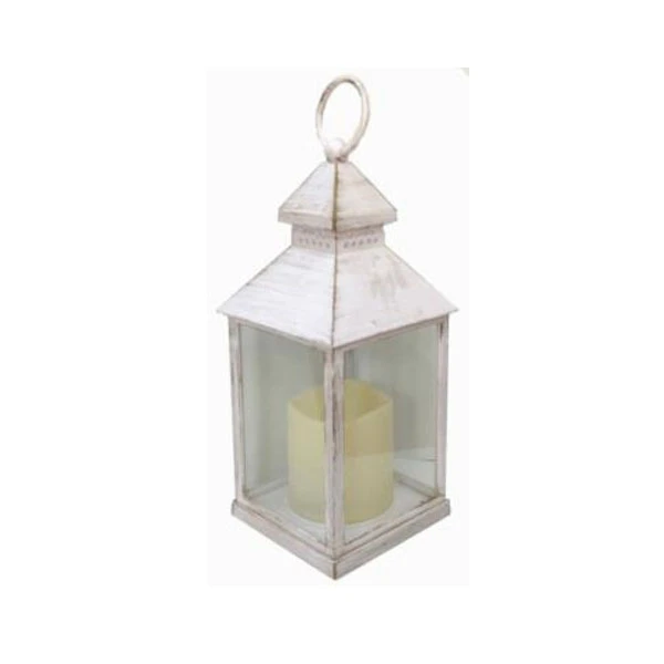 TOM-LATARNIA LED 10,5*10,5*24CM LRN06 W BIAŁA