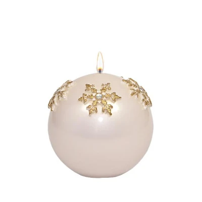 ADPAL-ŚWIECA KULA K-4(FI100) CHRISTMAS TIME METALIK WYSOKI POŁYSK PERŁOWA