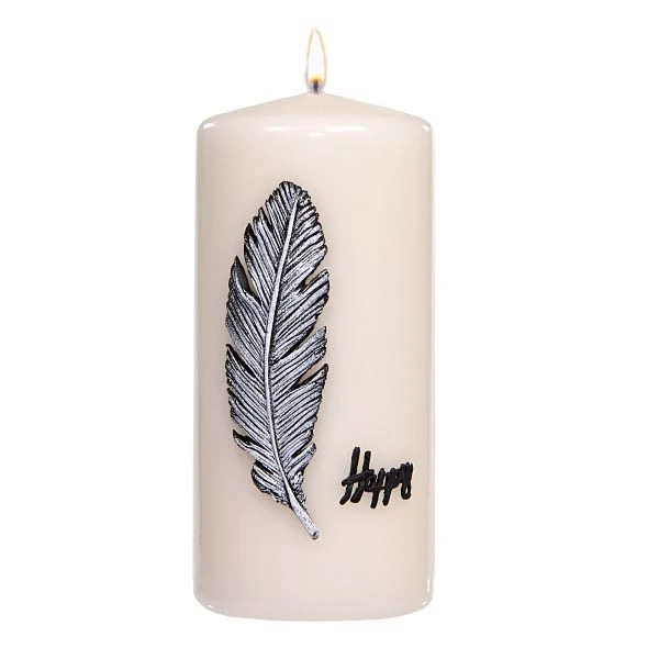 AD-ŚWIECA PIEŃKOWA 150/70 PIÓRKO (HAPPY) LAKIER BIAŁA